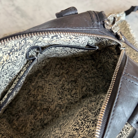 REBECCA MINKOFF Black Leather Top Handle Crossbody Handbag - Picture 4 of 5